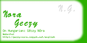 nora geczy business card